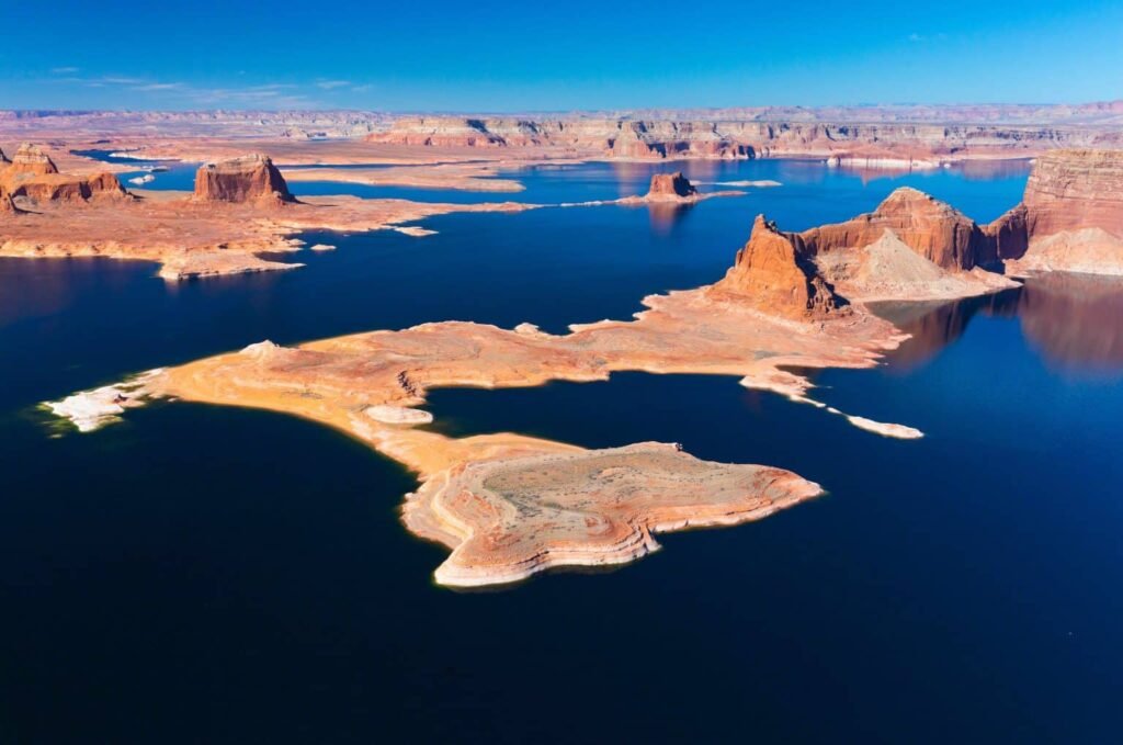 Le lac Powell vu du ciel